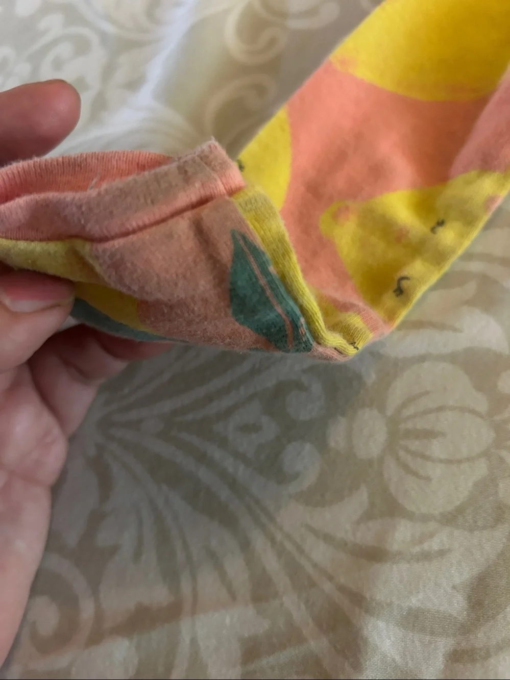 Carter's Pink and Yellow Lemon Print Two-Piece Pajama Set